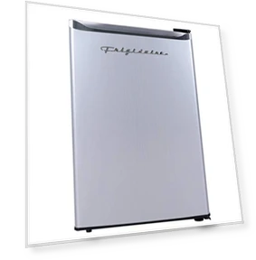 2.5 cu ft Compact Refrigerator with Freezer, Stainless Steel — Mini Fridges, Frigidaire