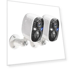 2K Wireless Outdoor Security Camera with Color Night Vision and AI Motion Detection — Motion Sensors, GMK