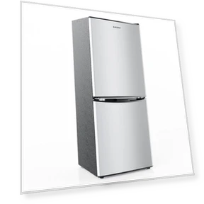 4.0 Cu.Ft Small Refrigerator with Freezer, Double Door, Stainless Steel — Mini Fridges, BANGSON
