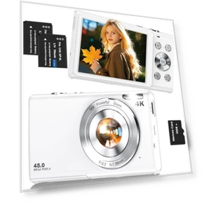 4K Autofocus Digital Camera with 16X Zoom and 32GB Card — Compact Digital Cameras, Lecnippy