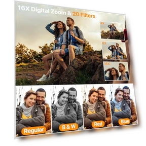 4K Digital Camera with Auto-Focus, Flip Screen, and 16X Zoom for Photography and Vlogging — Mirrorless Cameras, YIGLLO
