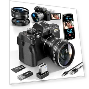 5K Digital Camera for Photography with 16X Zoom — Compact Digital Cameras, G-Anica