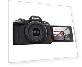 Mirrorless Camera with RF-S18-45mm Lens Kit, 24.2MP, 4K Video, Bluetooth, Wi-Fi — Mirrorless Cameras, Canon