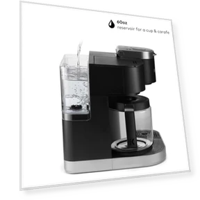 Single Serve & Carafe Coffee Maker, Multiple Brew Sizes, Programmable Auto Brew — Single-Cup Coffee Makers, Keurig