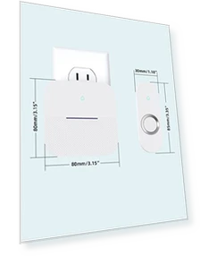 Lighted Wireless Doorbell with 58 Chimes, 1000ft Range, Waterproof — Push Buttons, AIDA