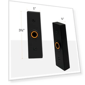 Rectangular Lighted Wired Metal Doorbell Button — Push Buttons, Newhouse Hardware