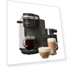 Single Serve Coffee, Latte and Cappuccino Maker with Milk Frother — Coffee & Espresso Combos, Keurig