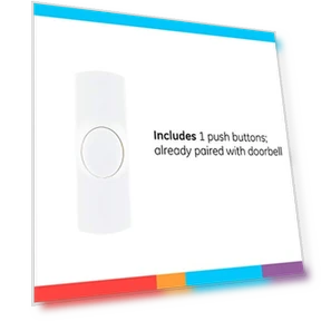 Wireless Doorbell Kit with Plug-In Receiver, 2 Melodies, 150 Ft Range — Push Buttons, GE