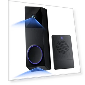 Wireless Duo Cam Video Doorbell with Chime, 2K Full HD, Color Night Vision — Smart Home Security, Wyze