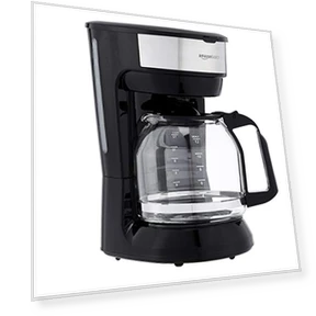 12-Cup Coffee Maker with Reusable Filter, Black & Stainless Steel — Coffee Makers, Amazon Basics