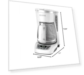 12-Cup Digital Coffee Maker, Programmable, Washable Basket Filter, Auto Brew — Coffee & Espresso Combos, BLACK+DECKER