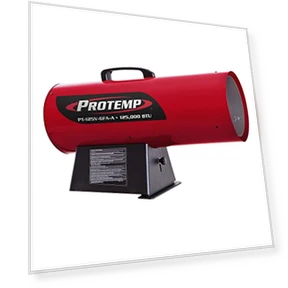 125,000 BTU Propane Forced Air Heater for Large Spaces — Portable Propane Heaters, Pro-Temp