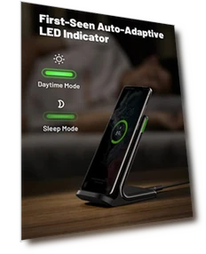 15W Fast Qi-Certified Wireless Charging Station with Adaptive Light — Charging Solutions, INIU