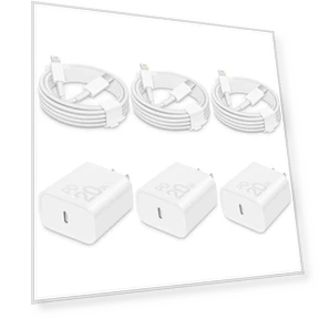 Fast Charging 20W USB-C Block with 6 Ft Cord [3 Pack] — Charging Solutions, Shenzhen Yijiapin Trading Co., Ltd.