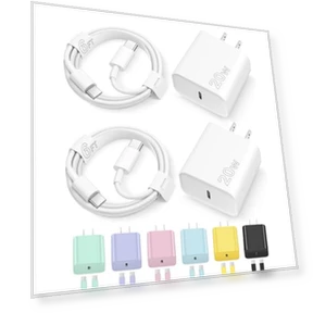 Fast Charging Type C USB C Charger Block with 2 Pack 6FT Cable — Charging Solutions, Shenzhen Dipinle Technology Co., Ltd