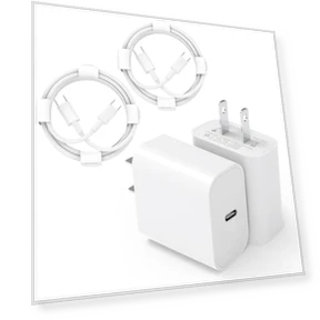 20W Type C Fast Charger with USB-C to C Cable - 2-Pack — Charging Solutions, DJYQWIN