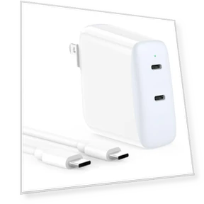 40W Dual USB C Charger with 6.6ft Cable — Charging Solutions, Dongguan Mizhi Technology Ltd.