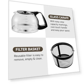 Automatic 5-Cup Brew & Drip Coffee Maker with Reusable Filter — Coffee Makers, Elite Gourmet