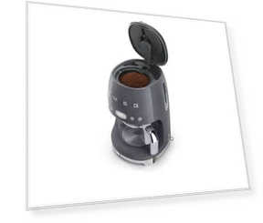 Retro Style Drip Coffee Machine with Glass Carafe — Coffee & Espresso Combos, Smeg