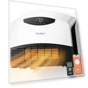 Electric Wall Heater with WiFi and Remote Control, 1500W Fast Heating — Portable Heating Solutions, GiveBest