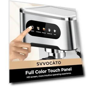 Hot & Cool Espresso Machine with Touch Panel, 20 Bar Italian Pump — Coffee & Espresso Combos, CHULUX