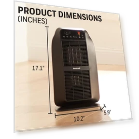 Ceramic Space Heater with Digital Controls and Programmable Thermostat — Portable Heating Solutions, Honeywell