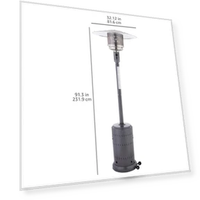 46,000 BTU Outdoor Propane Patio Heater with Wheels — Patio Heaters, Amazon Basics