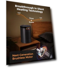 Portable Electric Space Heater with Thermostat & 24H Timer — Portable Heating Solutions, BREEZOME