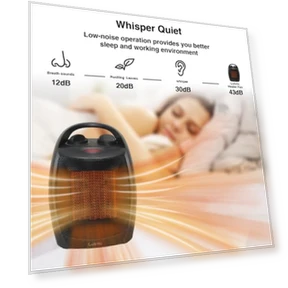 Portable Ceramic Space Heater with Fan - 1500W, 200 Sq Ft Coverage — Portable Heating Solutions, Lutntc