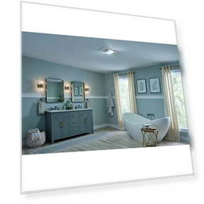 PowerHeat Bathroom Exhaust Fan with Heater and LED Light, 80 CFM — Ceiling Fan Lighting Solutions, Broan-NuTone