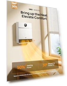 Smart Wall Heater with Remote Control, Alexa Compatibility, 30° Oscillation — Portable Heating Solutions, Dreo