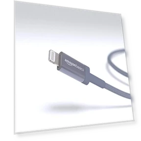 MFi Certified Fast Charging USB-C to Lightning Nylon Braided Charger Cable — Lightning, Amazon Basics