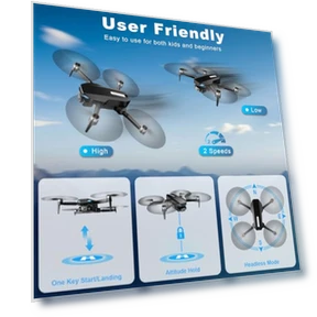 2K HD FPV Drone with Brushless Motor, Foldable Mini Drones for Kids and Beginners — Drones & UAV Technology, BLINORY