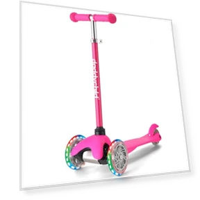 3 Wheel Kick Scooter for Kids with Light Up Wheels — Balance Bikes, DADDYCHILD