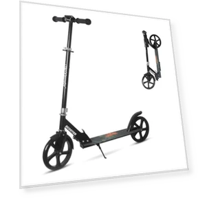 Adjustable Height Folding Kick Scooter with Large Sturdy Wheels — Push Scooters, Nattork