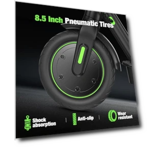 Electric Scooter for Adults with Long Range and Dual Shock Absorbers — Push Scooters, isinwheel