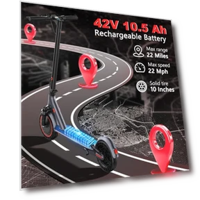 Folding Electric Scooter for Adults with Dual Braking and Suspension — Electric Vehicles, MAXSHOT