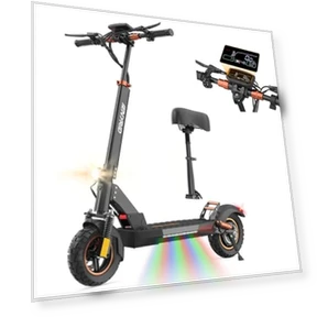 Electric Scooter with Seat 10" Off Road Pneumatic Tires Long Range Motorized e-Scooter — Electric Vehicles, IENYRID