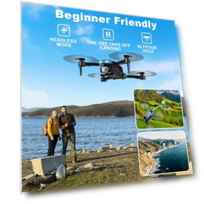 Foldable Drone with 1080P Camera - Voice & Gesture Control, 3D Flip, Beginner-Friendly — Drones & UAV Technology, RELIDOL
