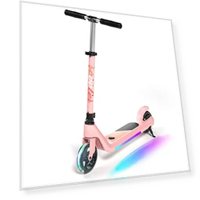 Electric Scooter for Kids with Adjustable Speed and Height, Flash Wheel & Deck Lights — Balance Bikes, LINGTENG