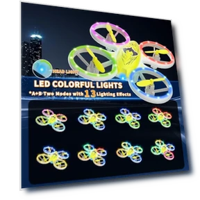 Easy to Use RC Quadcopter for Kids with Altitude Hold and LED Lights — Flying Toys, CYLION