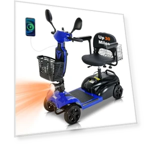 30 Mile Long Range Travel Mobility Scooter for Adults & Seniors — Mobility Scooters, MOVEMAGIC
