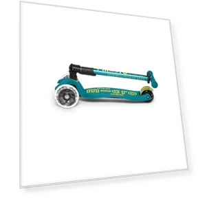 Maxi Deluxe Foldable LED Scooter for Kids with Light-Up Wheels — Push Scooters, Micro