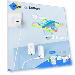 Mini Drone with LED Lights for Kids and Beginners — Flying Toys, Lisoco
