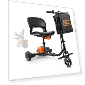 Foldable 3-Wheel Mobility Scooter for Adults - 13 Mile Range, Airline Travel Friendly — Mobility Scooters, SuperHandy