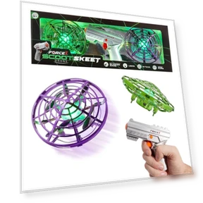 Scoot Skeet Mini Drone Electronic Shooting Game Set — Interactive Figures & Robots, Force1