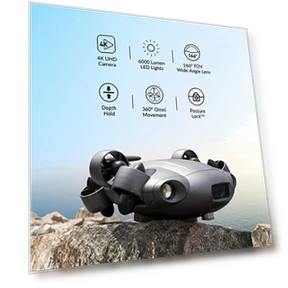 Underwater Drone with Robotic Arm, AI Vision Lock, 4K Camera, 660ft Dive — Drones & UAV Technology, FIFISH