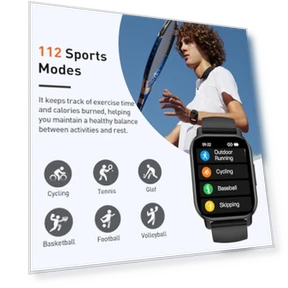 1.95" Smartwatch with Bluetooth Calls, 110+ Sports Modes, Heart Rate Monitor — Smartwatches, Cillso