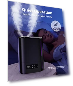6L Ultrasonic Cool Mist Humidifier with Essential Oil Diffuser — Air Moisturizers, BREEZOME