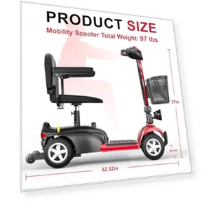 All-Terrain 4-Wheel Mobility Scooter with Electromagnetic Braking System — Mobility Scooters, Spacewalk
